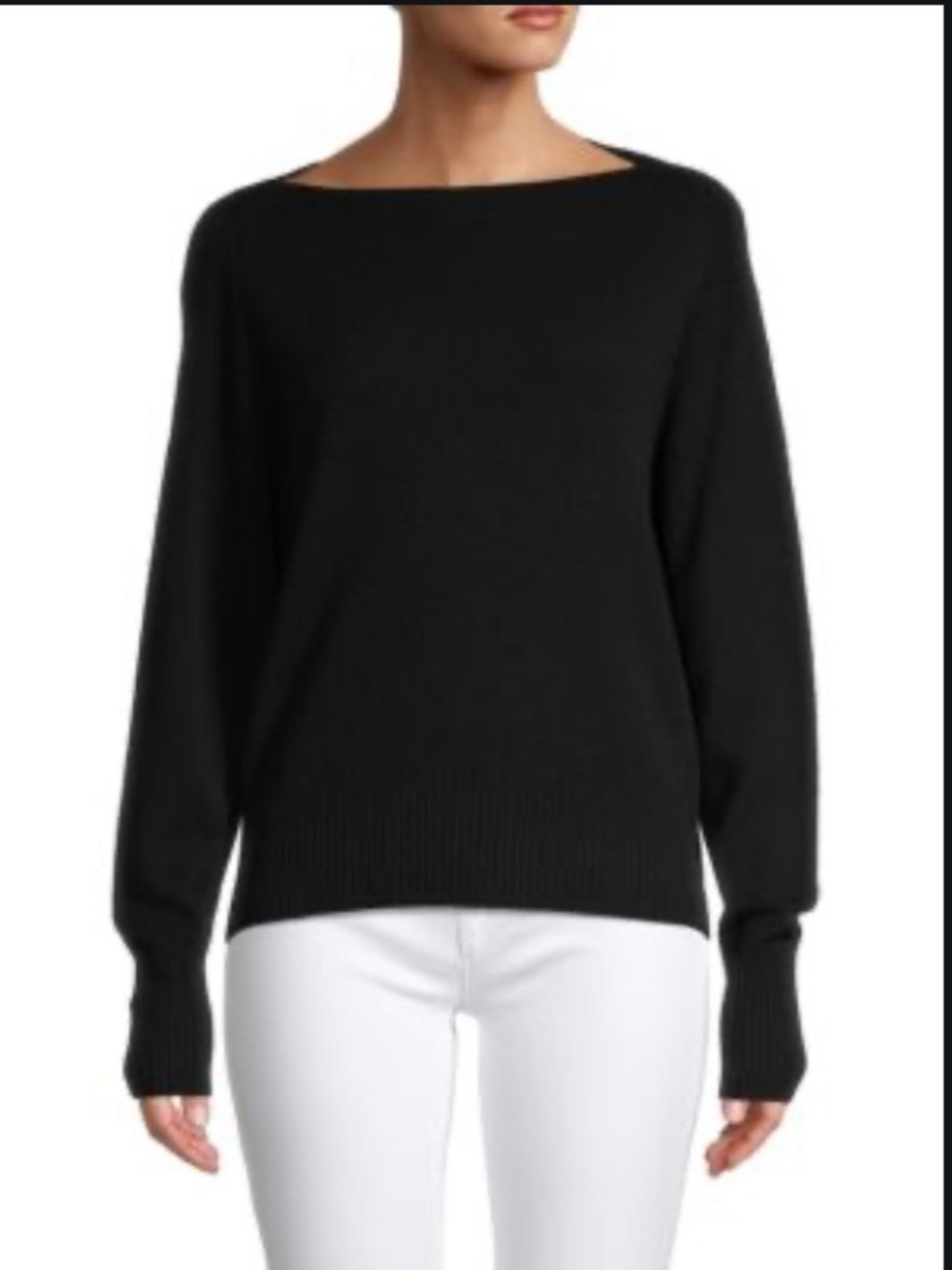Vince Boatneck Wool & Cashmere black sweater | medium